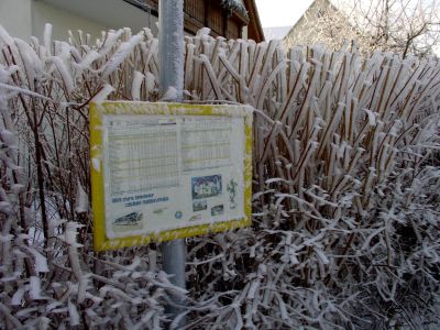 Vereister Fahrplan