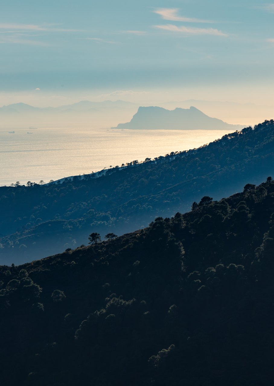 Morocco and Gibraltar, seen from Andalusia, Spain. 2023